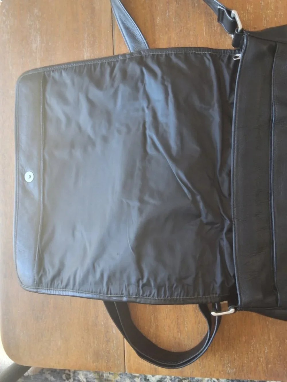 Frye Black Leather Messenger Bag Briefcase